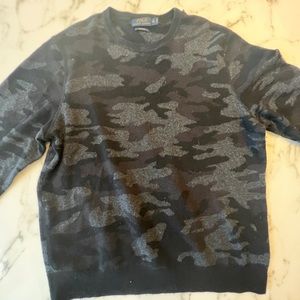 Polo Ralph Lauren black camo cashmere sweater
